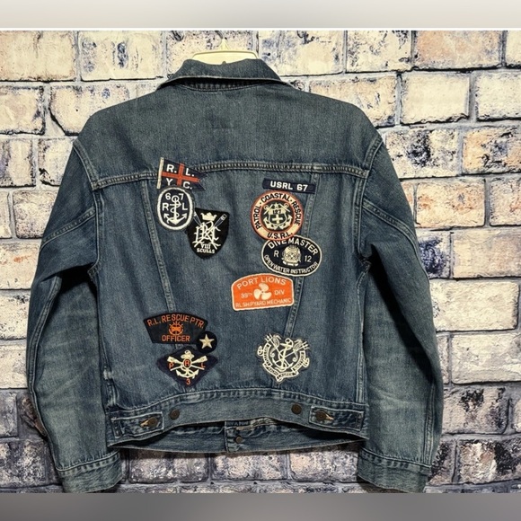 Ralph Lauren Polo Nautical Patch Logo Denim Jacket XS - Picture 1 of 16